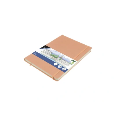 Afbeelding van Kangaro schetsboek A4 oudroze PU hardcover met elastiek en lint K 861242