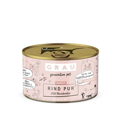 Afbeelding van GRAU het origineel Natvoer voor honden Puur rundvlees, 6 pack (6 x 200 g), monoproteïne, volwassen
