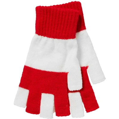 Afbeelding van Apollo Vingerloze handschoenen carnaval rood/wit one size uniseks fingerless gloves
