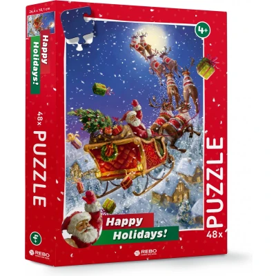 Afbeelding van Rebo Productions Santa legpuzzel junior karton 48 stukjes