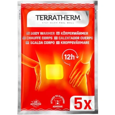 Afbeelding van Warmtepleister rug, nek en schouder 12 uur aangename, diepe warmte, rugwarmer bodywarmer zelfklevend door de lucht geactiveerd 5 stuks