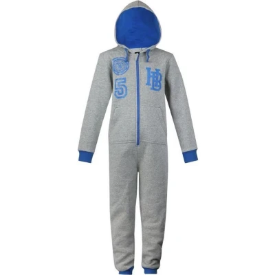 Afbeelding van Joggingstof onesies grijs maat 98/104 onesie