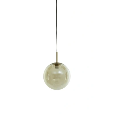 Afbeelding van Light &amp; Living Medina hanglamp Ø30 cm amber glas/antiek brons Glas