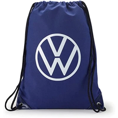 Afbeelding van Volkswagen 000087318K gymtas sporttas rugzak tas, met nieuw VW logo, blauw