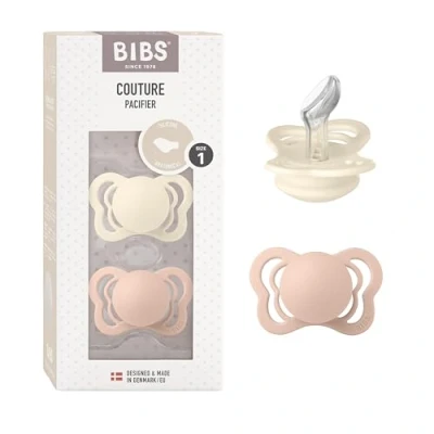 Afbeelding van BIBS Fopspeen Couture Ivoor / Blush Siliconen 0 6 maanden, 2 stuks.