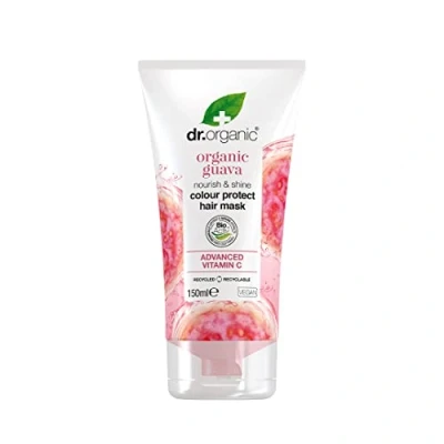 Afbeelding van Dr Organic Guave Haarmasker, Vitamine C, Gekleurd Haar, Voor Mannen, Vrouwen, Natuurlijk, Veganistisch, Dierproefvrij, Zonder Parabenen &amp; SLS, Biologisch, 150ml