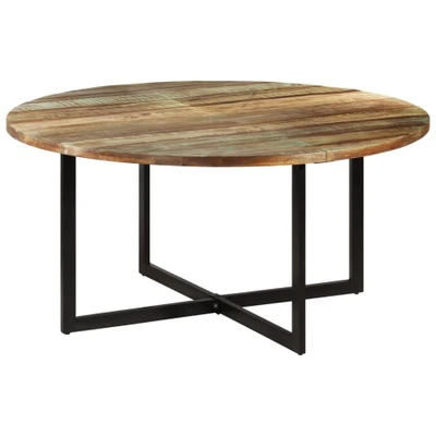 Afbeelding van Eettafel 150x75 cm massief gerecycled hout