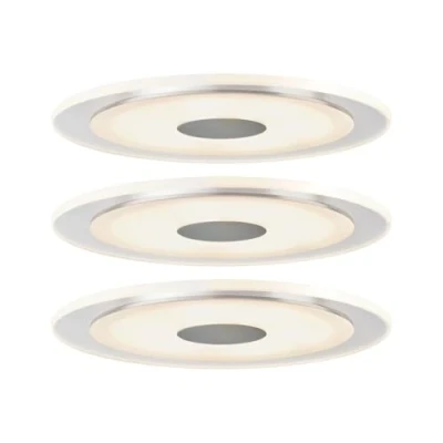 Afbeelding van Paulmann 92917 LED inbouwlamp Set van 3 stuks 18 W Aluminium (geborsteld)