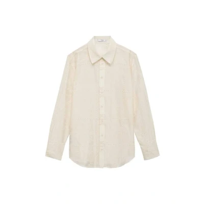 Afbeelding van Mango blouse ecru broderie