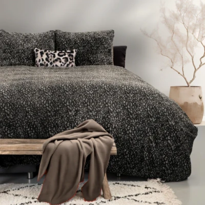 Afbeelding van Dekbedovertrek Teddy Fluffy Tiger Black Bestel gemakkelijk online Y not 1 Persoons 140x200/220