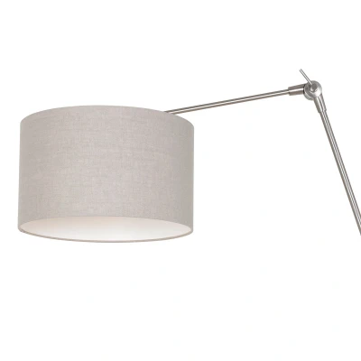 Afbeelding van Steinhauer Wandlamp prestige chic 8107 staal kap grijs linnen