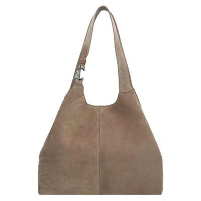 Afbeelding van COCCINELLE Leren schoudertas C Easy Suede Handbag Warm Taupe