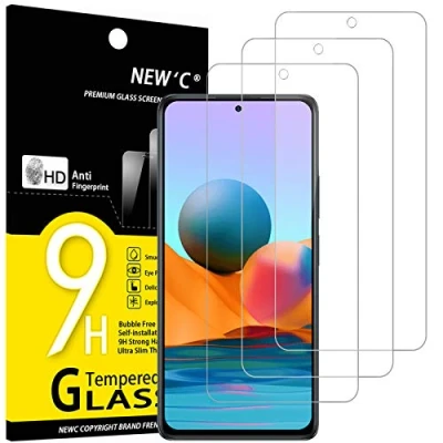 Afbeelding van NEW&#039;C 3 Stuks, Screen Protector voor Xiaomi Redmi Note 10 Pro, Pro Max 4G, Gehard Glass Schermbeschermer Film 0.33 mm ultra transparant, resistent