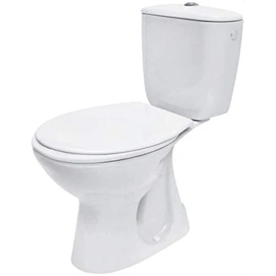 Afbeelding van VBChome Keramisch staand toilet compleet design set met spoelbak wc bril van duroplast voor verticale standaard afvoer wateraansluiting Atlantic