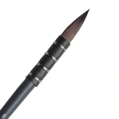 Afbeelding van Winsor &amp; Newton 5011500 Prof. synthetische Aquarelpenselen met de kwaliteit van natuurlijke haren, ergonomische steel voor optimale controle en comfort, duurzaam vormvast, Nr.0