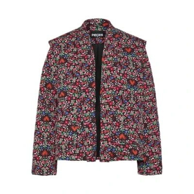 Afbeelding van Pieces Jas Pcsaroline Short Printed Jacket 17156101 Black/ditsy Flower Dames Maat XS
