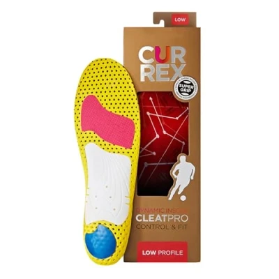 Afbeelding van CURREX CleatPro inlegzool voor voetbal en noppenschoenen, meer controle stabiliteit, krachtige grip, perfecte pasvorm, letselpreventie, geschikt alle voettypes