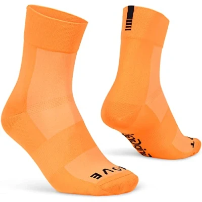 Afbeelding van GripGrab Lightweight SL Performance Zomer Fietssokken 1 Paar Coolmax Wielersport Sokken Regular Cut Oranje Hi Vis Unisex Maat S (38 41)