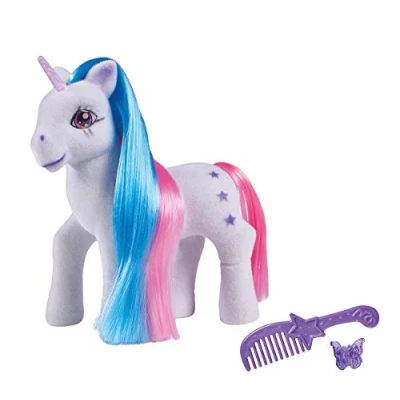 Afbeelding van Simba 104342482 Eenhoorn met kleurrijke haren, 14 cm, gevlokt, kam en haarclips, vanaf 3 jaar