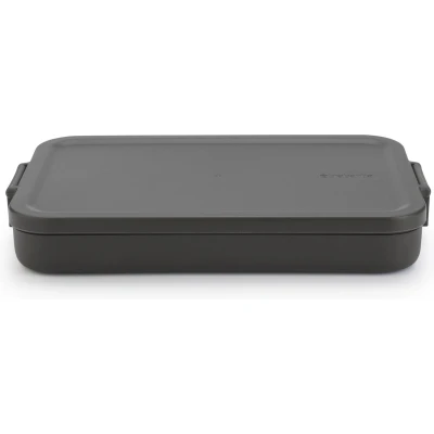 Afbeelding van Brabantia Make &amp; Take Lunchbox Plat M Donkergrijs