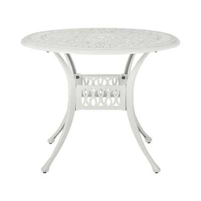 Afbeelding van Beliani Ronde tafel ANCONA Wit aluminium