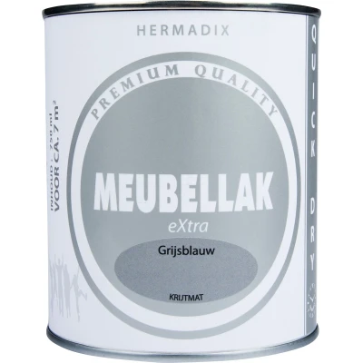 Afbeelding van Hermadix Meubbellak Extra Grijsblauw Krijtmat 750 ml