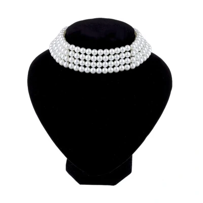 Afbeelding van N3 Collecties Multilayer Imitatie Parel Ketting Choker