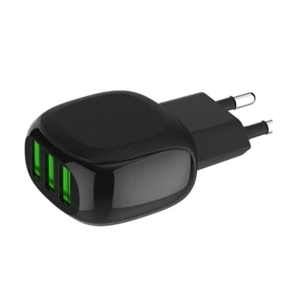 Afbeelding van Originele oplader samsung USB A naar Micro 17W 3 poorts Zwart