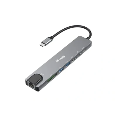 Afbeelding van Equip Adapter USB C &gt; HDMI,GbE,3xUSB3.2 Gen1,SD/TF,PD 100W