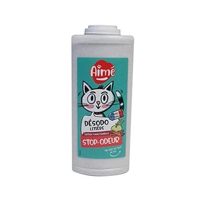 Afbeelding van Aimé Luchtverfrisser voor kattenbakvulling, geurremmend, 700 ml, geurabsorberend, gemaakt van Tobermoriet, geur appel, kaneel