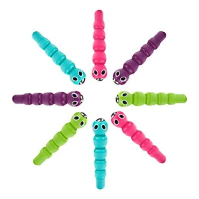 Afbeelding van Nene Toys 8 kleurrijke magnetische wormen vervangend pakket specht voederspel uitbreiding speelset voor peuters vanaf 2 jaar bevorderen fijne motoriek en hand oog coördinatie ontwikkeling