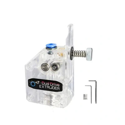 Afbeelding van 3Dman Bowden Dual Drive Extruder Universal Geared voor Ender 3 V2, Pro, serie, 5 Plus, CR10 Vyper serie en andere 3D printers Transparant
