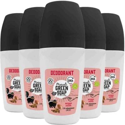 Afbeelding van 5x Marcel&#039;s Green Soap Deodorant Roller Argan &amp; Oudh 50 ml