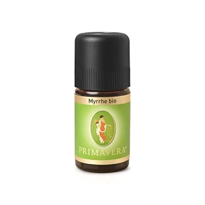 Afbeelding van PRIMAVERA Mirre etherische olie 5 ml aroma olie, geurolie, aromatherapie ontspannend, balancerend veganistisch