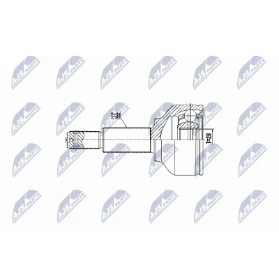 Afbeelding van Homokineet reparatie set, aandrijfas NTY NPZ FR 052