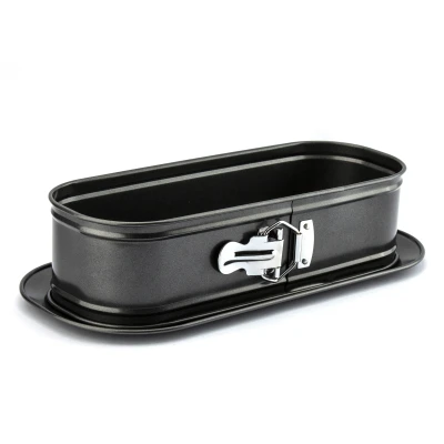 Afbeelding van Florina Likoris langwerpige springvorm Bakblik Cakevorm 30,5 x 11,7 8 cm antraciet