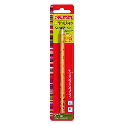 Afbeelding van Herlitz Trilino 10103919 schrijfpotlood, onbreekbare FSC vulling, 1 stuk op blisterkaart