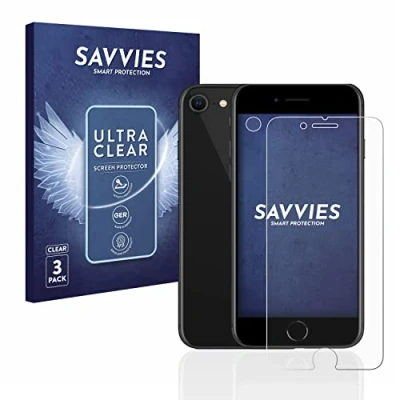Afbeelding van Savvies (6 Stuks) Schermbeschermer voor Apple iPhone SE 2 / 3 (Voorkant + caméra) Screen Protector Ultra Transparant