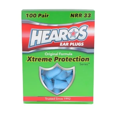 Afbeelding van HEAROS Xtreme Foam oordopjes, 33dB NRR 100 paar, schuimrubberen geluidsreductie en gehoorbescherming