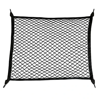 Afbeelding van bagagenet voor de kofferbak Kofferbaknet van 70 x cm opbergnet met 4 haken super elastisch universeel