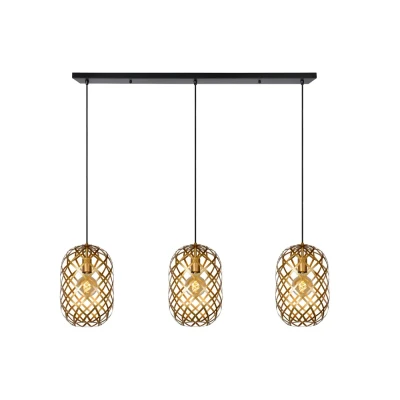 Afbeelding van Lucide WOLFRAM Hanglamp 3xE27 Mat Goud / Messing