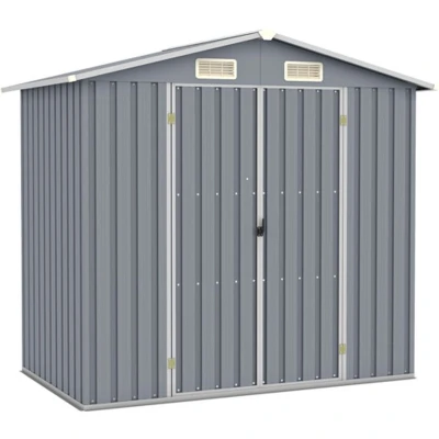 Afbeelding van Tuinschuur 205x129x183 cm gegalvaniseerd staal grijs