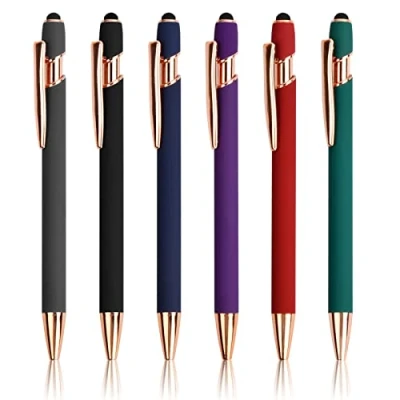 Afbeelding van Stylus pen 6 stuks universele Capacitieve 2 in 1 intrekbare balpennen pennen voor aanraakschermen touchscreen Digitale tablets smartphones Alle apparaten