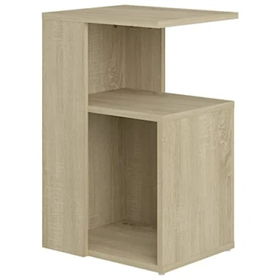 Afbeelding van vidaXL Bijzettafel 36x30x56 cm bewerkt hout sonoma eikenkleurig