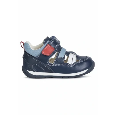 Afbeelding van Geox Klittenbandschoenen voor kinderen, Maat: 20, Navy/white Leer/ synthetisch