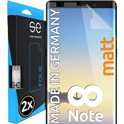 Afbeelding van 3D Screenprotector voor Samsung Galaxy Note 8 [2 stuks smart engineered] Matte, volledig dekkende ontspiegelde beschermfolie, vriendelijk beschermhoesjes, Geen glas maar TPU folie