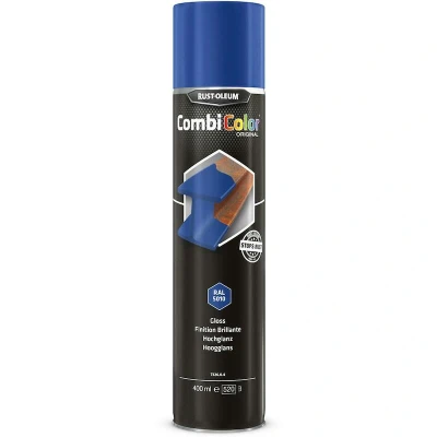 Afbeelding van rust oleum combicolor hoogglans ral 5010 gentiaan blauw 400 ml spuitbus