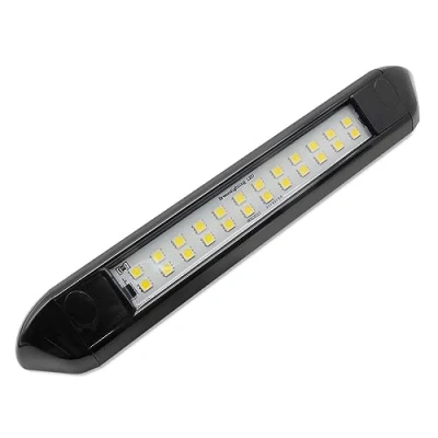 Afbeelding van Dream Lighting Luifel Lamp Verlichting LED Zwart voor RV Camper Caravan Buitenlamp Voortent Buitenverlichting IP66 Waterdicht Aluminum Bar 25CM 6000K Wit Licht