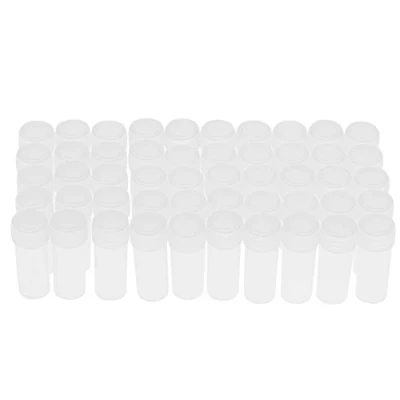Afbeelding van 50 kleine monsterflessen, 5 ml, transparante fles, buisjes