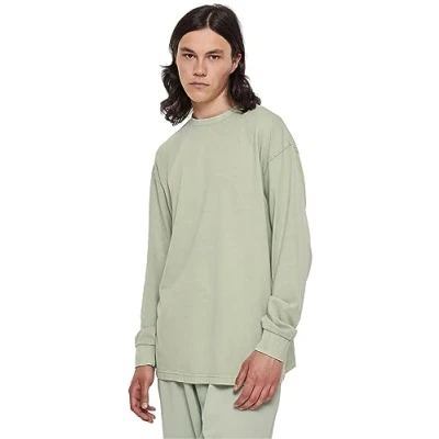 Afbeelding van Urban Classics Heavy BOXY ACID WASH Longsleeve Longsleeve, Heren, Maat: Small, Vintagegreen